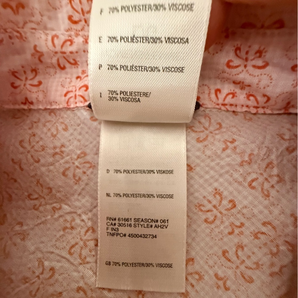 The North Face Sleeveless Hiking Shirt Button Down Pink Pattern Size Large - Picture 11 of 13